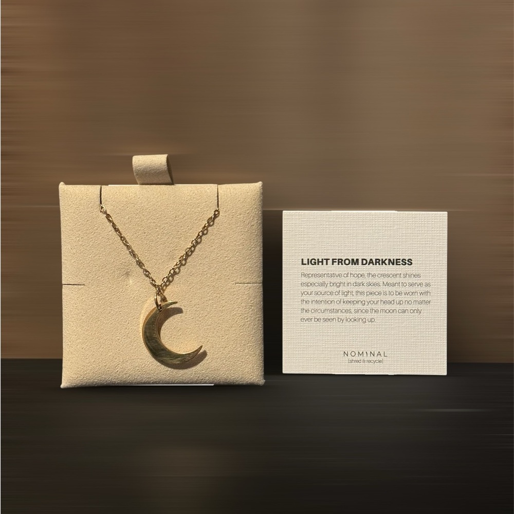 Nomina 14kGold Crescent Moon Necklace